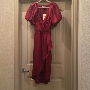 Burgundy Midi Dress